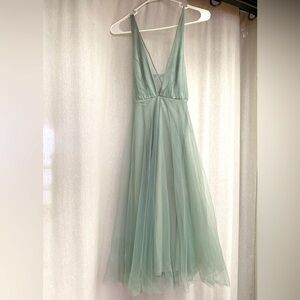 Elegant Mint Green Cocktail or Bridsmaid Dress
